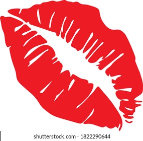 Vector icon of a kiss