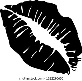 Vector icon of a kiss