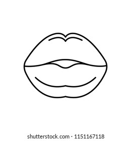 Vector icon for kissing lip