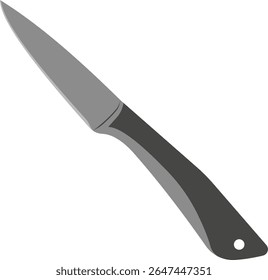 Vector icon of a kitchen knife. Kitchen tool for cooking. Kitchen utensils. Vector illustration on a white background.