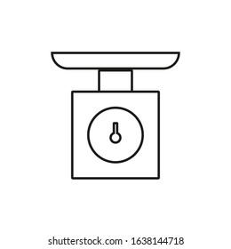 vector icon, kitchen scale on white background