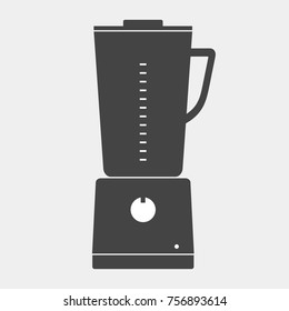 Vector icon kitchen stationary blender for mixing and grinding food and preparing smoothies on a white background. Home Appliances
