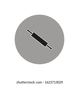 vector icon, kitchen wooden roller shape