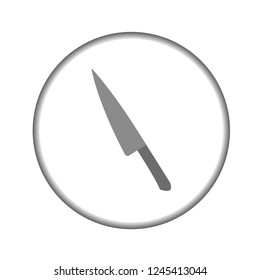 Vector icon knife in grey color. Eps 10