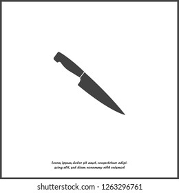 Vector icon knife on white isolated background. Layers grouped for easy editing illustration. For your design.