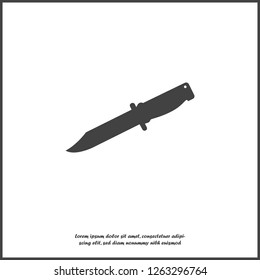 Vector icon knife on white isolated background. Layers grouped for easy editing illustration. For your design.