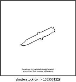 Vector icon knife on white isolated background. Layers grouped for easy editing illustration. For your design