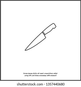 Vector icon knife on white isolated background. Layers grouped for easy editing illustration. For your design