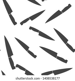Vector icon knife  seamless pattern on a white background.