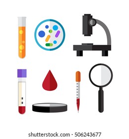 Vector icon of laboratory equipment on white background.