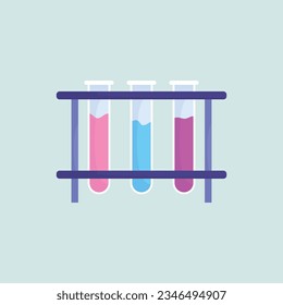 Vector the icon of laboratory flasks vector illustration