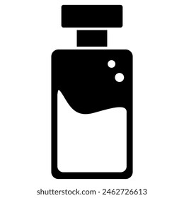 Vektorgrafik-Symbol eines Laborteströhrchens in Form eines Kastens auf weißem Hintergrund