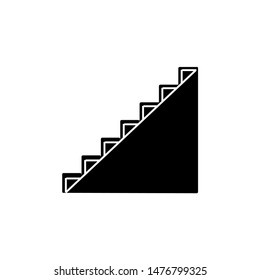 Vector icon of a ladder. Icon symbol of the escalator staircase sign