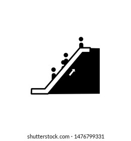 Vector icon of a ladder. Icon symbol of the escalator staircase sign