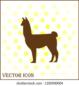 Vector icon of lama.