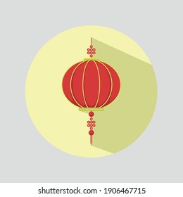 Vector icon of lamp Chinese new year