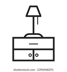 Icono vectorial de la lámpara en una habitación de diseño moderno