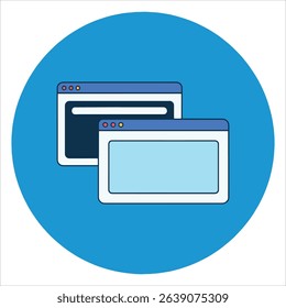 Vector icon of landing pages as a website conversion optimization tool. Perfect for UX design and online advertising concepts.