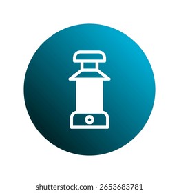 Ícone de vetor de uma lanterna para acampar e aventuras ao ar livre com design moderno, perfeito para wayfind