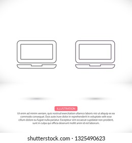 Vector icon laptop 