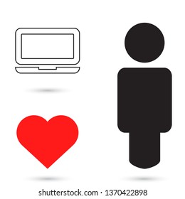 Vector icon laptop 
