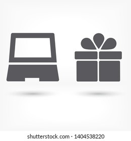 Vector icon laptop  . Illustration design