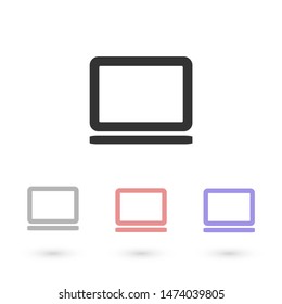 Vector icon laptop Illustration design.