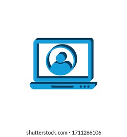 
Vector icon laptop
isometric. 3d  sign isolated on white background.