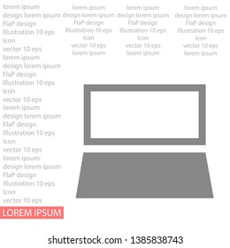 Vector icon laptop  . Lorem Ipsum Illustration design
