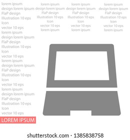 Vector icon laptop  . Lorem Ipsum Illustration design