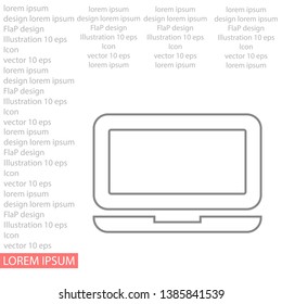 Vector icon laptop  . Lorem Ipsum Illustration design