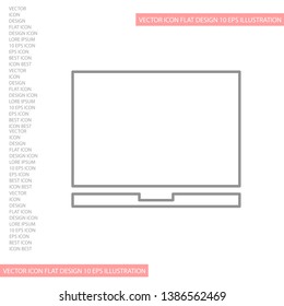 Vector icon laptop  . Lorem Ipsum Illustration design