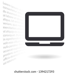 Vector icon laptop  . Lorem Ipsum Illustration design