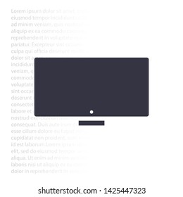 Vector icon laptop  . Lorem Ipsum Illustration design