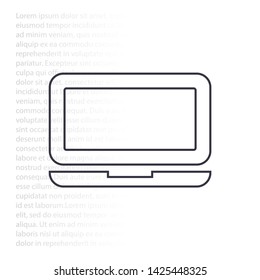 Vector icon laptop  . Lorem Ipsum Illustration design