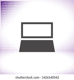 Vector icon laptop  . Lorem Ipsum Illustration design