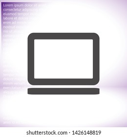 Vector icon laptop  . Lorem Ipsum Illustration design