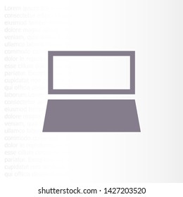 Vector icon laptop . Lorem Ipsum Illustration design