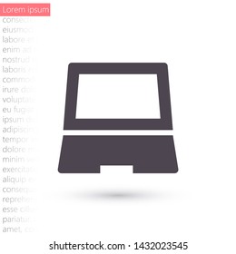 Vector icon laptop . Lorem Ipsum Illustration design