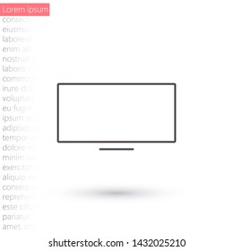 Vector icon laptop . Lorem Ipsum Illustration design
