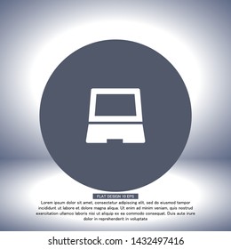 Vector icon laptop . Lorem Ipsum Illustration design