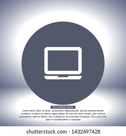 Vector icon laptop . Lorem Ipsum Illustration design