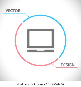 Vector icon laptop . Lorem Ipsum Illustration design