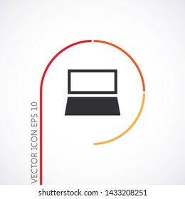 Vector icon laptop . Lorem Ipsum Illustration design