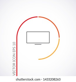 Vector icon laptop . Lorem Ipsum Illustration design