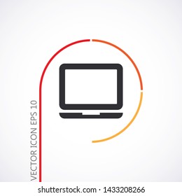 Vector icon laptop . Lorem Ipsum Illustration design