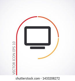 Vector icon laptop . Lorem Ipsum Illustration design