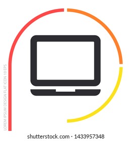 Vector icon laptop . Lorem Ipsum Illustration design