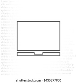 Vector icon laptop . Lorem Ipsum Illustration design