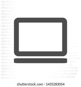 Vector icon laptop . Lorem Ipsum Illustration design